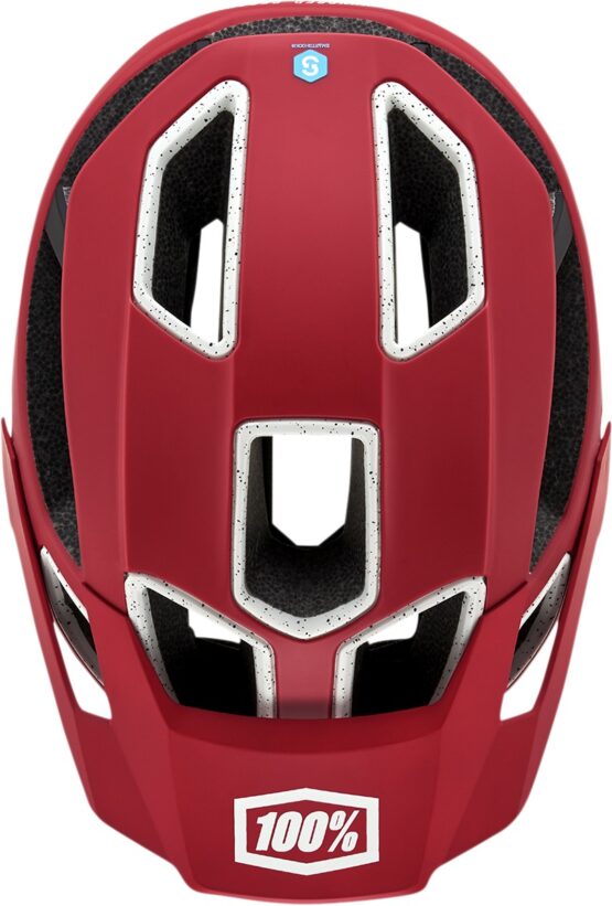 100% Altec Fidlock Bicycle Helmet Matte White Deep Red XS/S Adult - Image 4