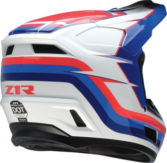 Z1R Youth Dirt Maxx Vortex Helmet Red/White/Blue Large - Image 4