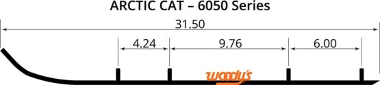 WOODY'S Extender Trail III Carbide Wear Bars 4in for Arctic Cat (Pair) - Image 4