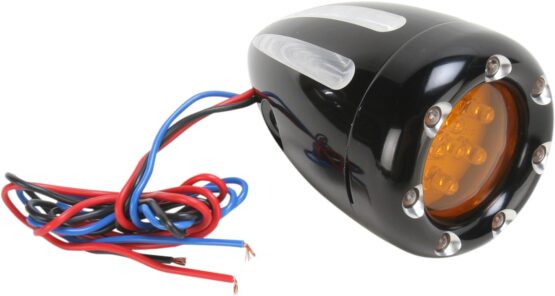 Arlen Ness Deep-Cut LED Turn Signals with Fire Ring Lens - Amber