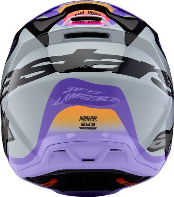 Alpinestars Youth SM3 Jettson Helmet Gloss Black/Gray/Purple Large - Image 4