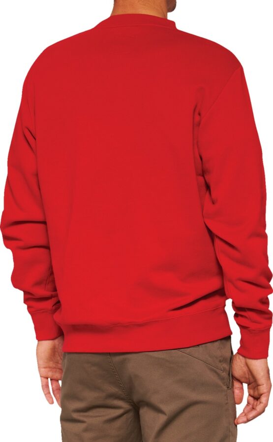 100 Percent Icon Fleece Sweatshirt Red White Men's Medium - Image 2