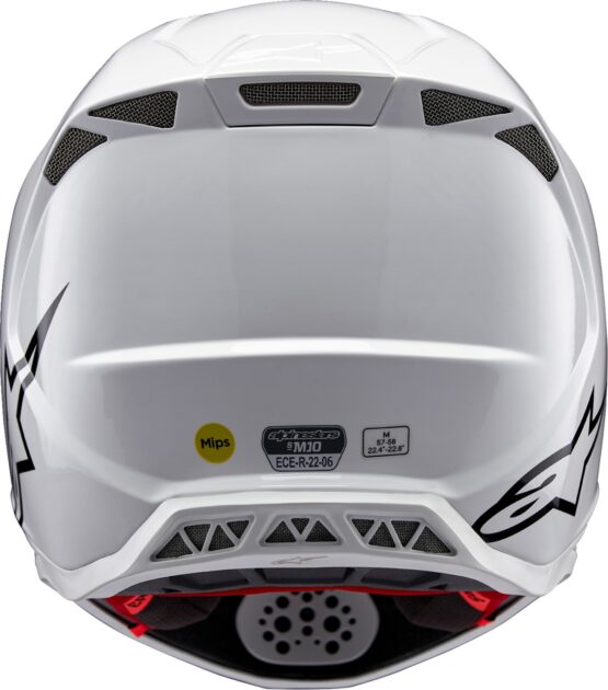 Alpinestars Supertech M10 Solid MIPS Helmet Gloss White Large - Image 4