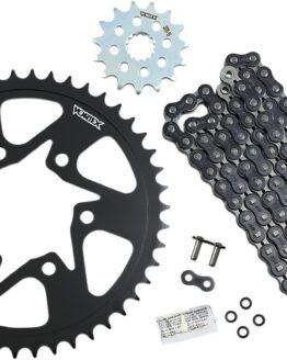 V3 Chain & Sprocket Kit Black SX Chain 520 15/46 Black Steel