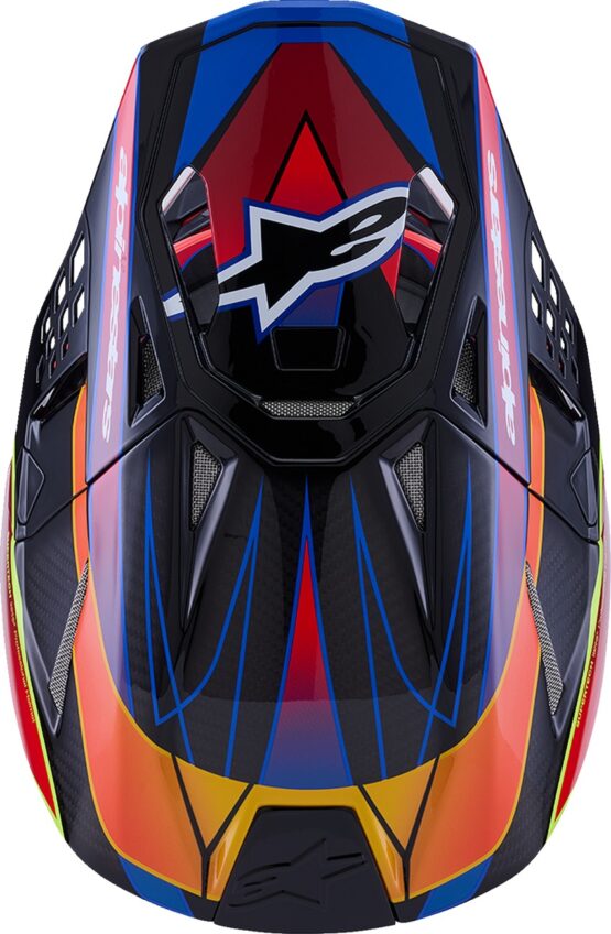 Alpinestars Supertech M10 Era MIPS Helmet Gloss Blue/Red/Yellow Fluo Large - Image 7