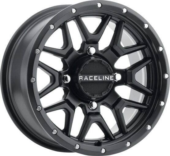 Raceline Krank Simulated Beadlock Wheel 15x7 4x156 +10mm Black