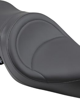 Mild Stitched Leather 2-Up Seat Black Low 1/2"