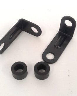 DRC Motorcycle Front Blinker Holders - Universal Fitment, for 8mm Bolts - Black