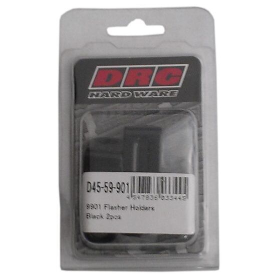 DRC Motorcycle Front Blinker Holders - Universal Fitment, for 8mm Bolts - Black - Image 3