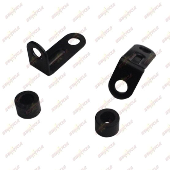 DRC Motorcycle Front Blinker Holders - Universal Fitment, for 8mm Bolts - Black - Image 2