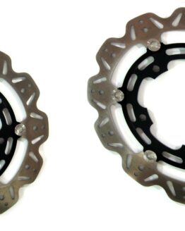 VEE Style Brake Rotors - Black Center Front Set