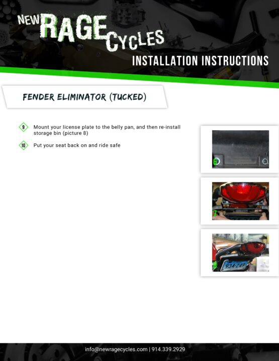 Tucked Fender Eliminator w/ Plate Light & Signals - Image 3