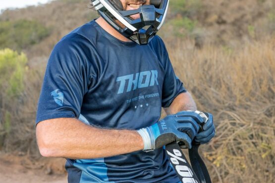 THOR Assist React Short-Sleeve Jersey Midnight/Teal XL Men's - Image 4