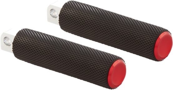 Arlen Ness Knurled Red Male Mount Footpegs - Image 2