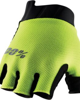 100% Exceeda Fingerless Gloves Fluorescent Yellow Black M Unisex