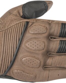 Crazy 8 Leather Motorcycle Gloves Brown/Black Medium