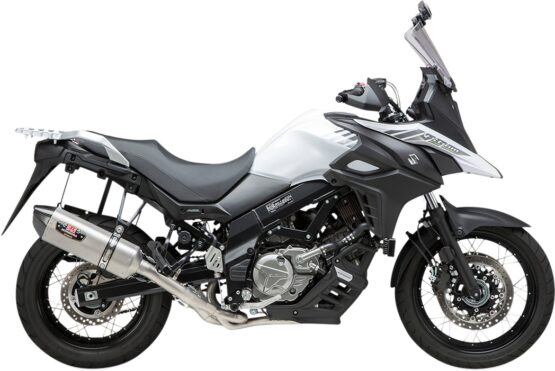 Yoshimura R-77 3/4 Slip-On Exhaust SS/Carbon Tip Fits 17-18 Suzuki VStrom 650 - Image 2