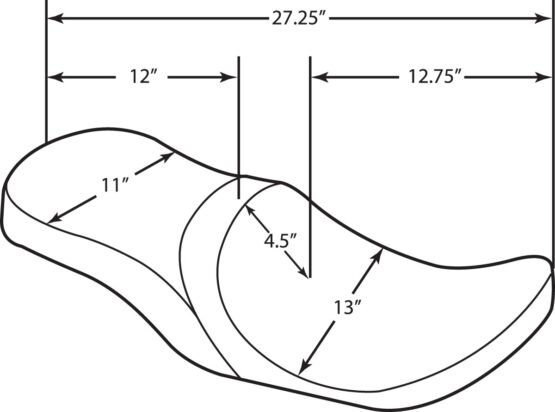 Low-Profile Stitched Leather 2-Up Seat - Image 6