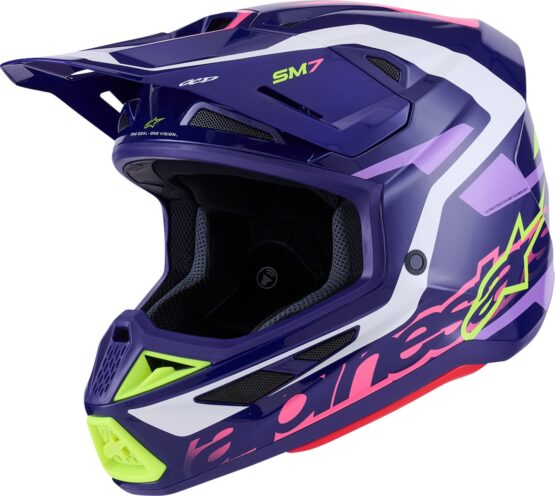 Alpinestars SM7 Deed Helmet Gloss Purple/Pink XL
