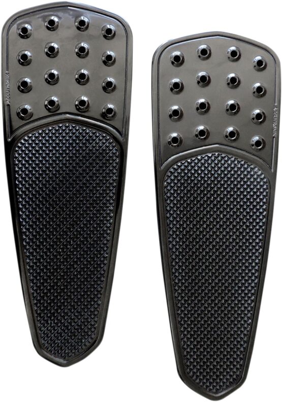 Accutronix Black Teardrop Driver Floorboards Knurled Drilled Fits 84-19 HD