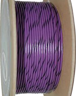 NAMZ 100ft 20 AWG Violet/Black Stripe Wire Spool