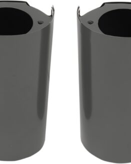 Drag Specialties Fork Slider Covers Smooth Black Pair For Harley-Davidson