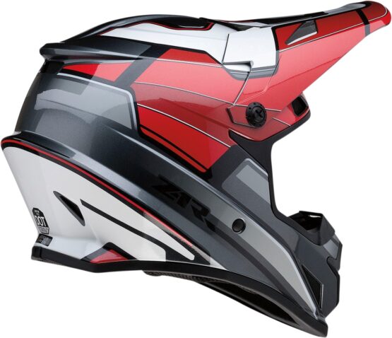 Z1R Rise MC Helmet - Gray/Red, Medium - Image 4