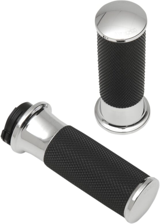Arlen Ness Cable Style Fusion Series Grips Chrome Smoothie