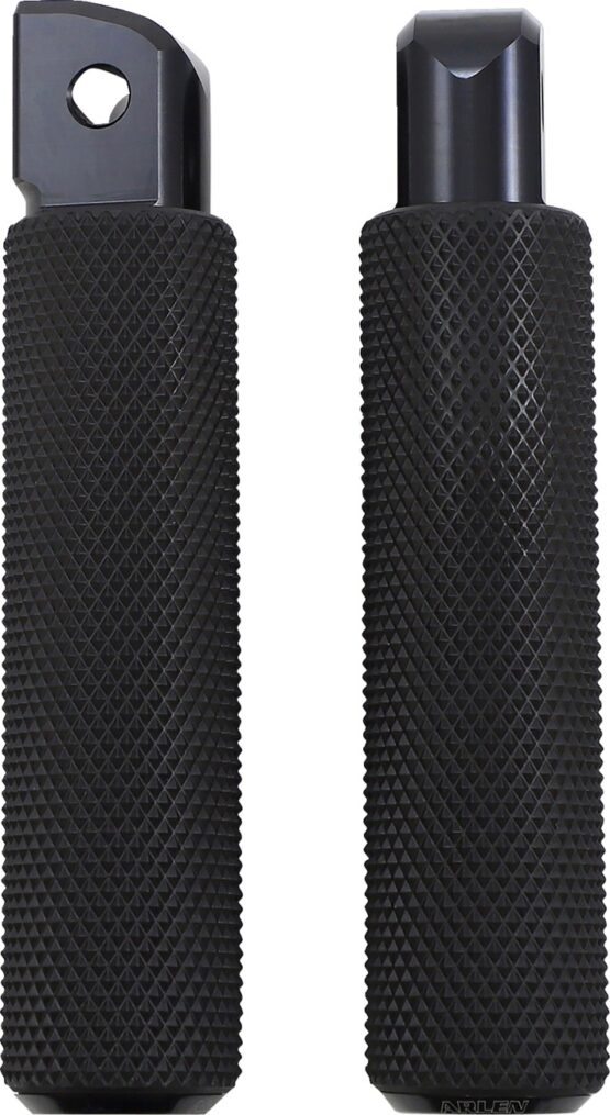 Arlen Ness Knurled Footpegs Black Fits M8 Softails 2018+