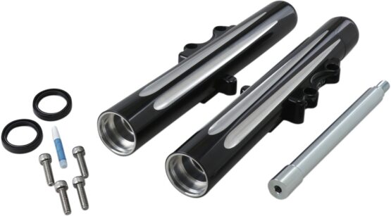 Arlen Ness Hot Leg Fork Legs Black Deep Cut Dual Disc
