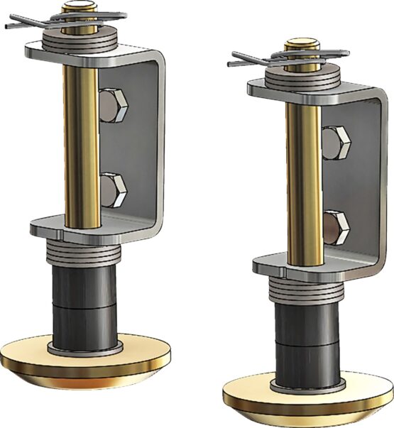 KFI Plow Skid Kit Pair with Hardware, Zinc Plated