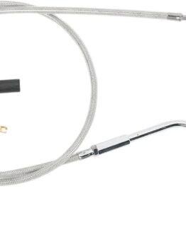 Drag Specialties Stainless Braided Throttle Cable 30-3/4in For Harley-Davidson