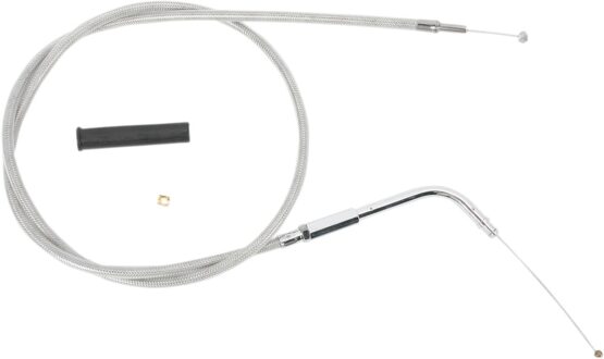 Drag Specialties Stainless Braided Throttle Cable 30-3/4in For Harley-Davidson