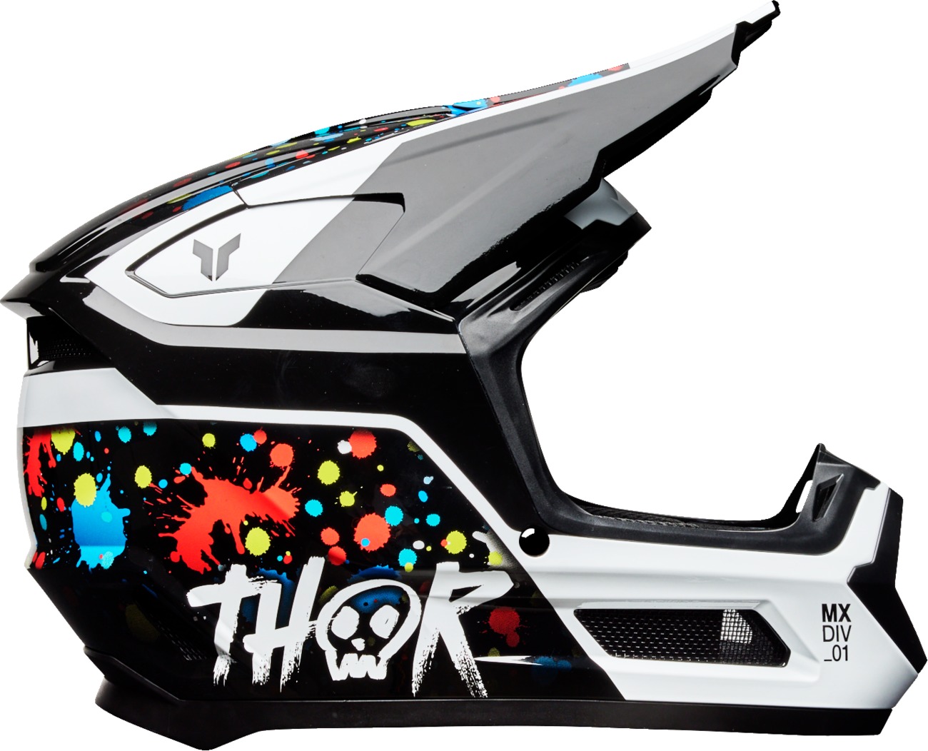 Thor Youth Fleet Splat Helmet - Small, Black - Image 4