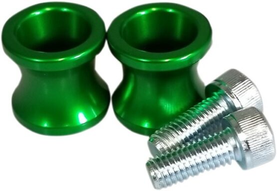 Vortex 8mm Swingarm Spools Green Pair For Most Late Sportbikes