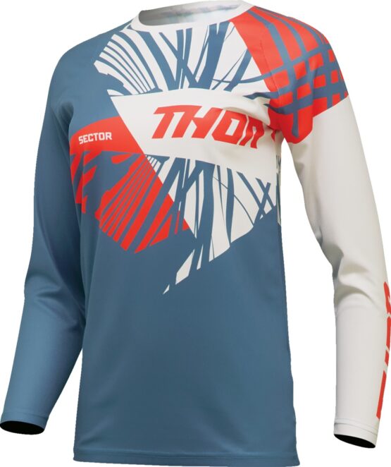 Thor Women's Sector Split Jersey Blue White Large