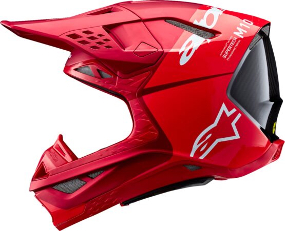 Alpinestars Supertech M10 Flood MIPS Helmet Red Fluo/Red Medium - Image 3