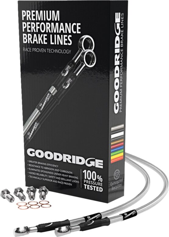 Goodridge Rear Brake Line Kit Silver For Harley FXR/FXRT 87-93