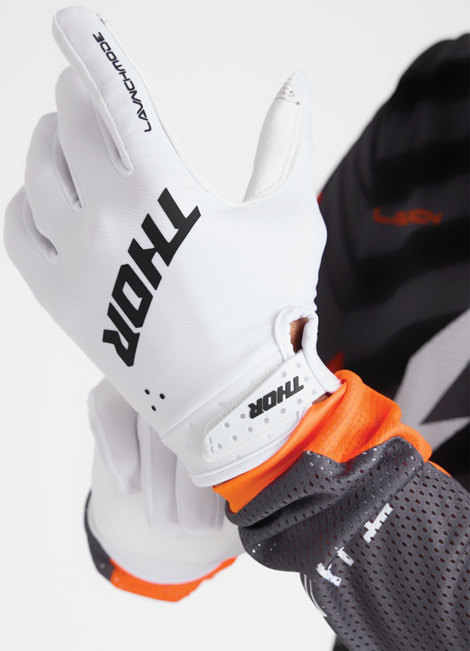 THOR LAUNCHMODE Gloves White Men's 2XL - Image 4