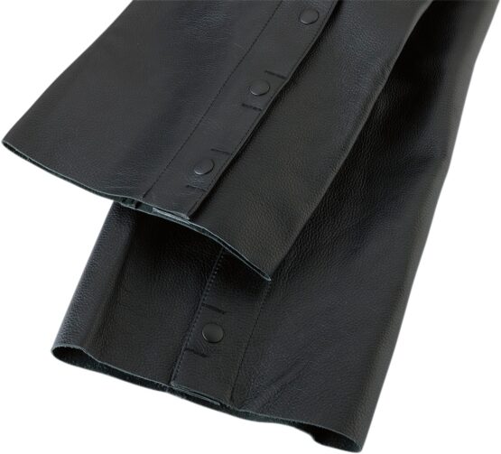 Z1R Sabot Chaps Black 3XL Men's Adjustable Leather Motorcycle Chaps - Image 3