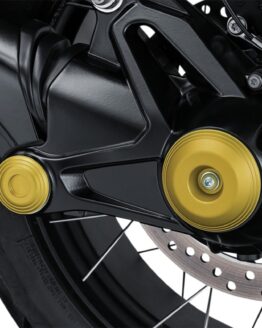 Kuryakyn Lodestar Rear Axle Sliders Gold Fits BMW R1200/1250 R Nine T