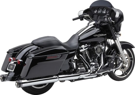 Gen 2 Neighbor Haters Slip-Ons Chrome/Black 4" Fits FLH/FLT 2017-2022 - Image 3