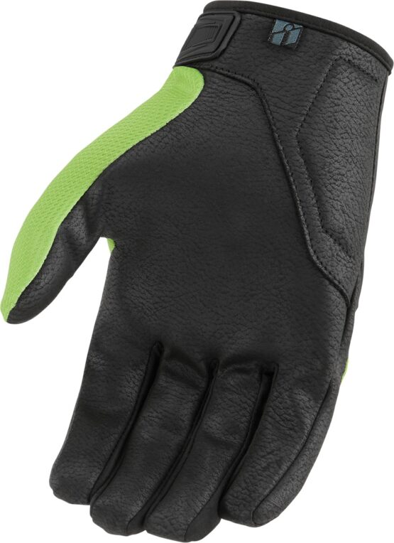 ICON Hooligan CE Gloves Black/Green Men's Large - Image 3