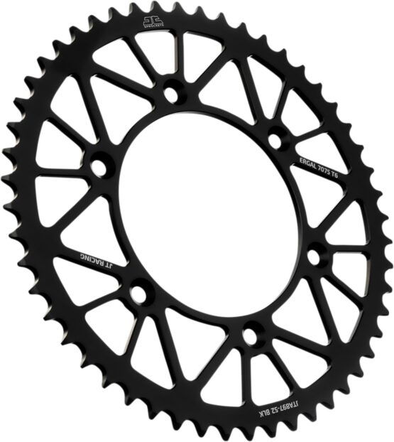 Black Aluminum Rear Sprocket - 52 Teeth 520 Pitch