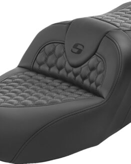 Saddlemen RoadSofa Seat Honeycomb Black without Backrest For Harley FL 08-24
