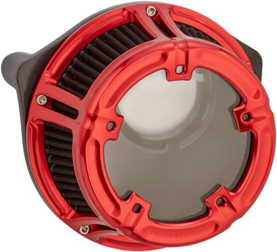 Method Clear Sucker Air Cleaner Kit Red by Arlen Ness Fits 17+ FLT