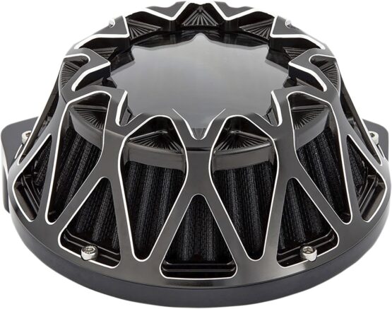 Arlen Ness Crossfire Air Cleaner Contrast Cut Black - Image 2
