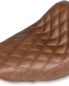 Saddlemen Renegade Lattice Stitch Solo Seat Brown For Harley Softail