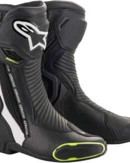 SMX Plus Street Riding Boots Black/White/Yellow US 10.5