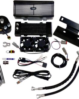 UltraCool RF-2G Black Front Mount Oil Cooler Kit For Harley Touring